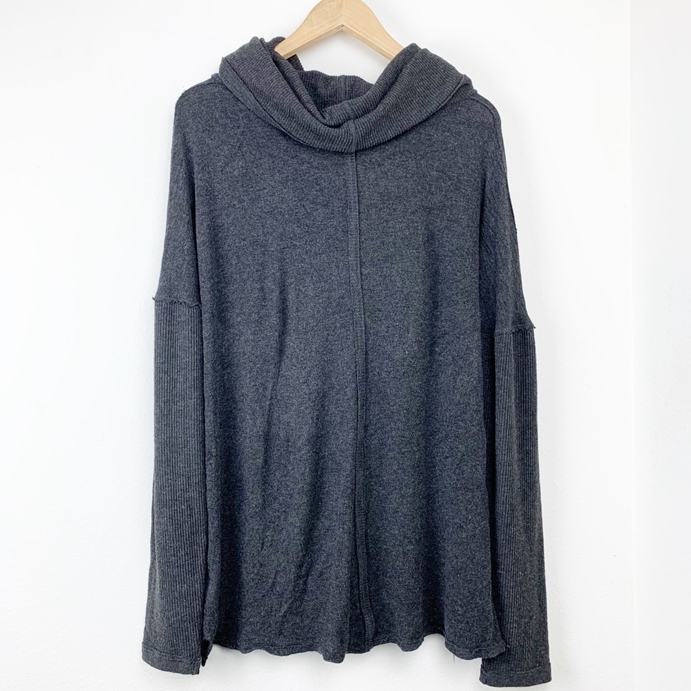 Antropologie Bordeaux Charcoal Abbie Cowl Tunic - Picture 4 of 5